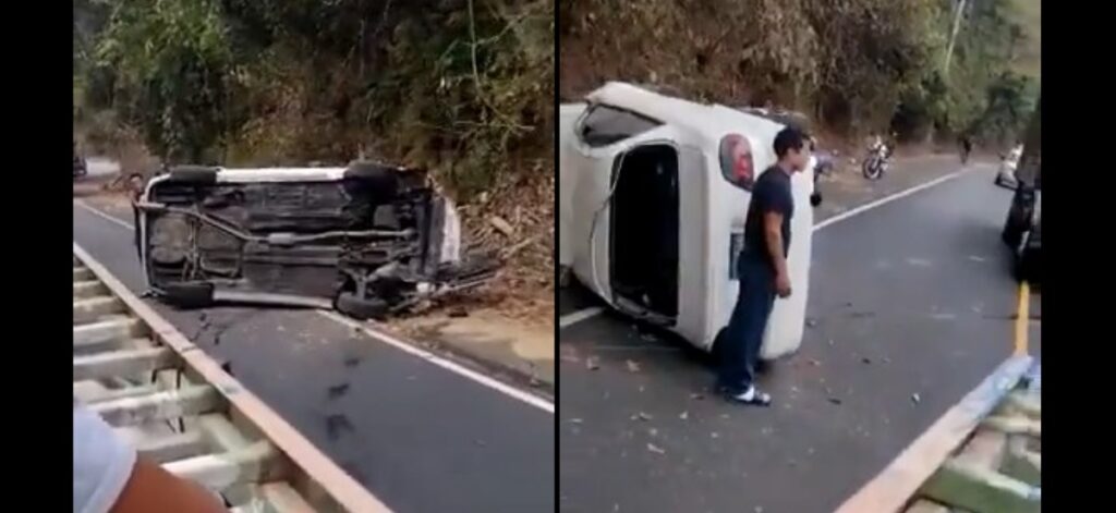 Reportan otro carro volcado esta mañana en carretera Litoral