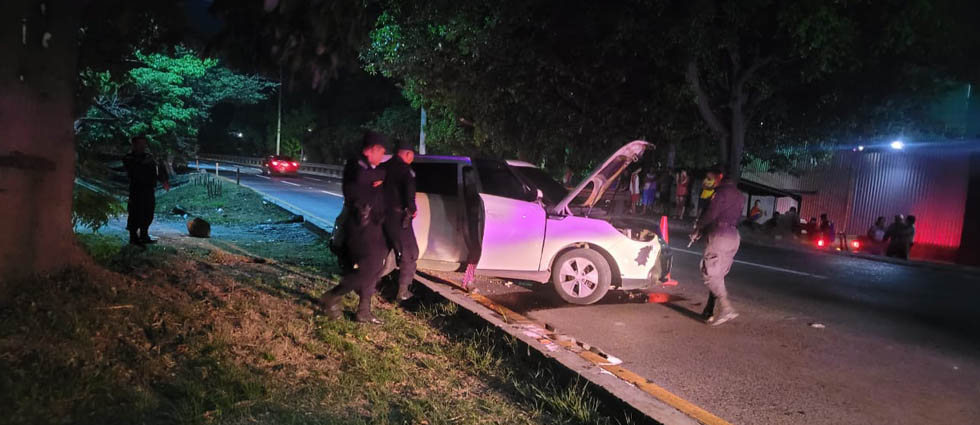 Conductor se accidenta por evadir a un perro
