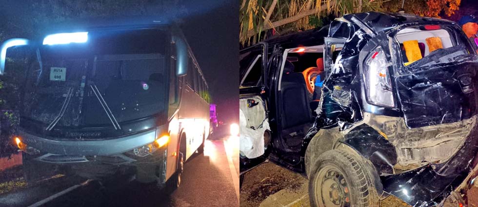 Tres personas acaban en el hospital tras fuerte choque sobre la carretera Panamericana