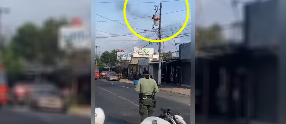 Ciudad Merliot: transformador se incendia tras explotar
