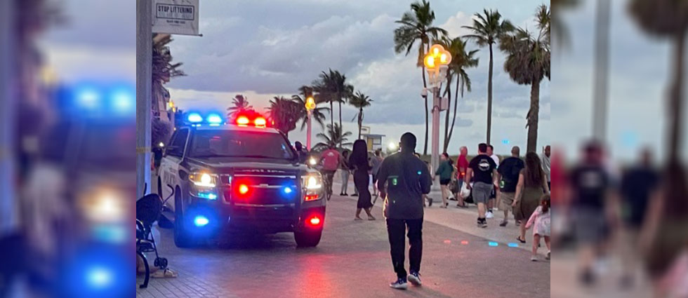 Tres niños y seis adultos lesionados deja tiroteo en balneario de Hollywood Beach