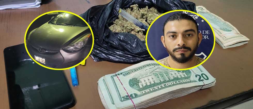 Cae sujeto que traficaba drogas y le incautan más de $1,700 en efectivo, marihuana y ‘coca’