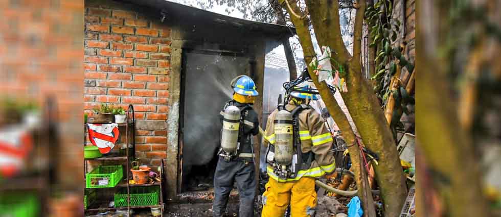 Vivienda se incendia en San Vicente