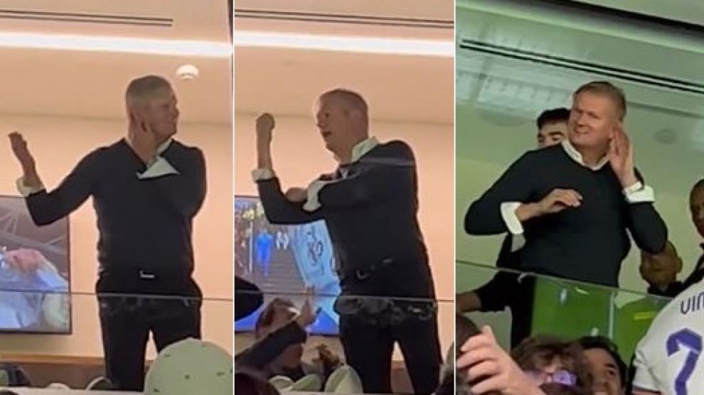 VIDEO: El padre de Haaland fue expulsado del palco del Real Madrid por insultar a la afición