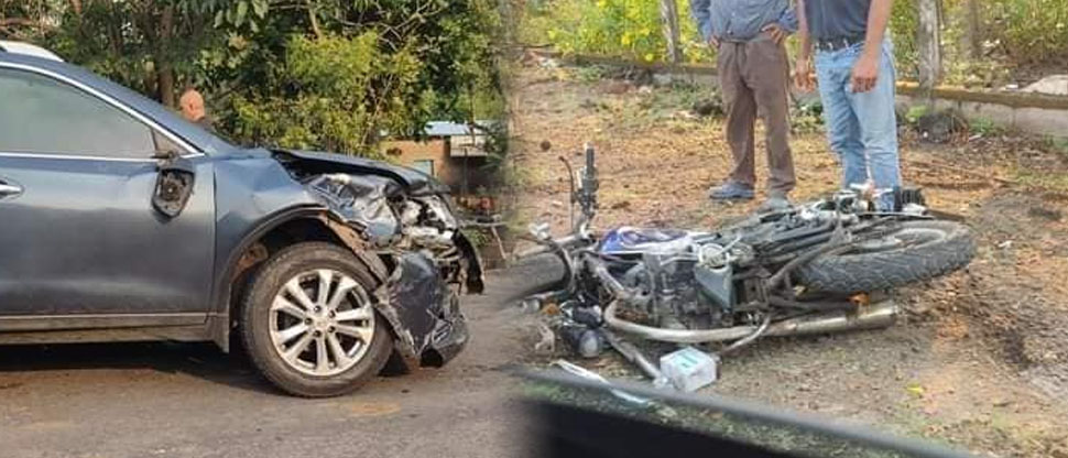 Motociclista termina gravemente lesionado en el hospital tras chocar contra vehículo en Santa Ana