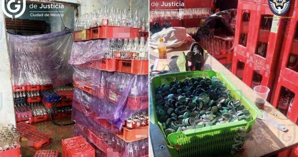 Descubren una pequeña fábrica de Coca Cola “falsa” en México  