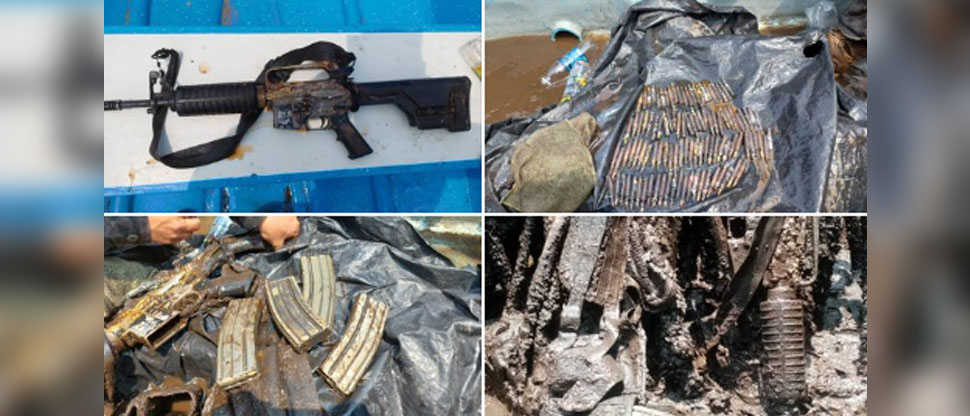 Actividad militar permite localizar fusil y municiones en isla El Jobal, Usulután