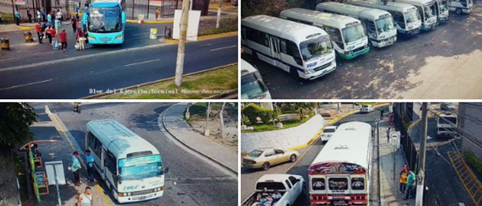 PNC mantiene monitoreo de sistema de videovigilancia en paradas y terminales de buses