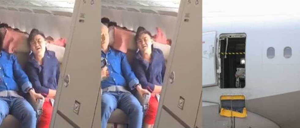“Me quería bajar rápido”: dice hombre que abrió la puerta de un avión en pleno vuelo