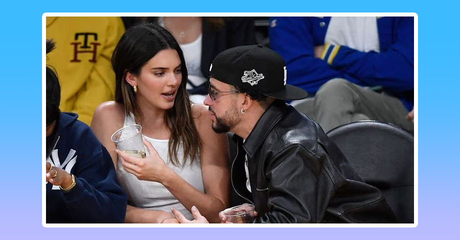 Captan a Bad Bunny y Kendal Jenner más sonrientes que nunca durante juego de la NBA 