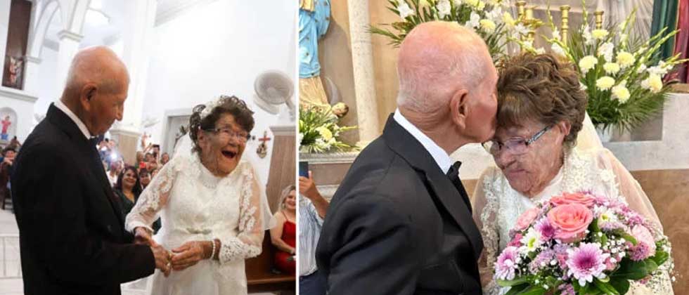 Abuelitos se dan el “sí” después de 40 años de unión libre