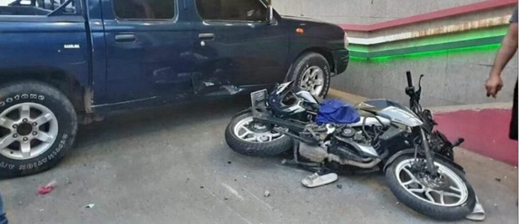 Dos personas son impactadas por un vehículo en Santa Rosa de Lima
