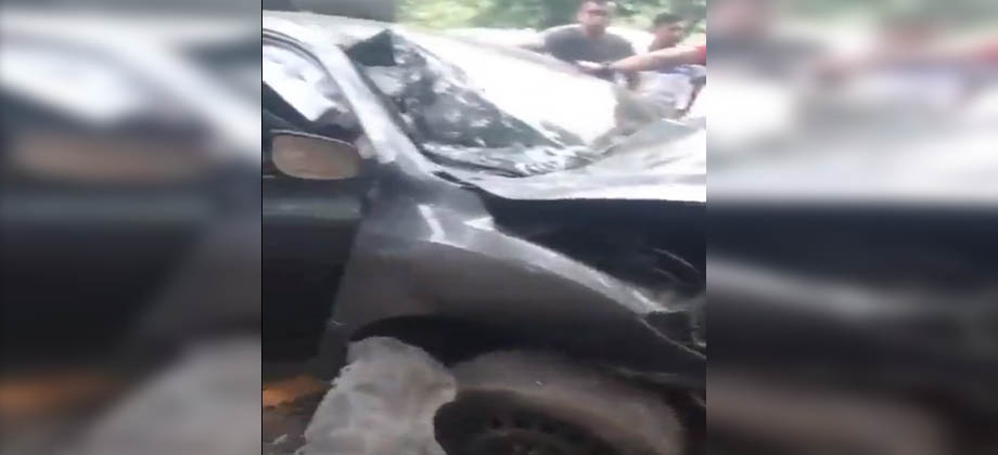 Reportan fuerte accidente en carretera a Comalapa