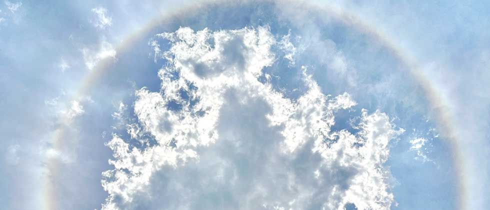 Halo solar es captado en gran parte de El Salvador