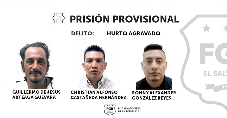 Ordenan prisión para sujetos que hurtaron bienes en una parroquia de Soyapango 