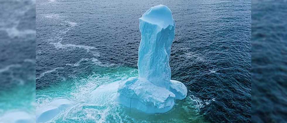 Enorme iceberg se vuelve viral por su extraña forma
