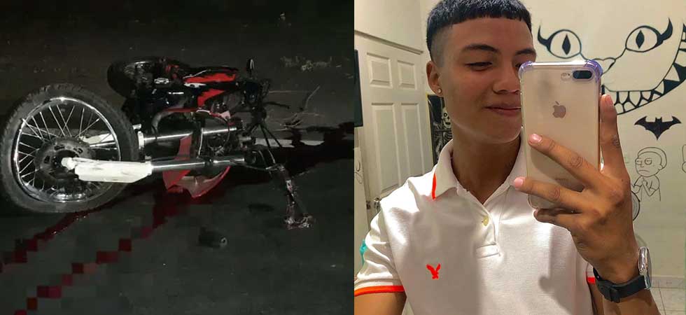 Joven motociclista fallece tras chocar contra pick up en la carretera a Ilobasco  