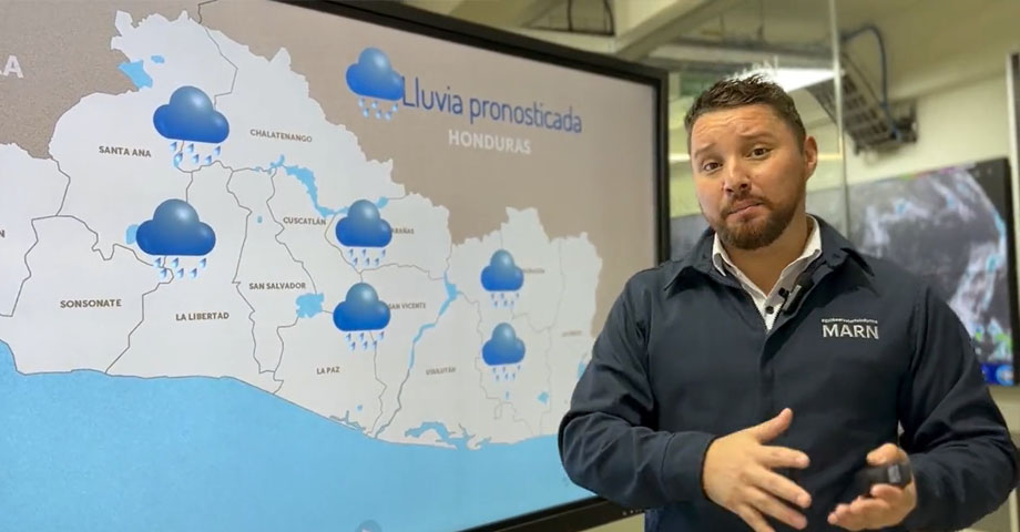 MARN anuncia posibilidades de lluvias a partir del mediodía