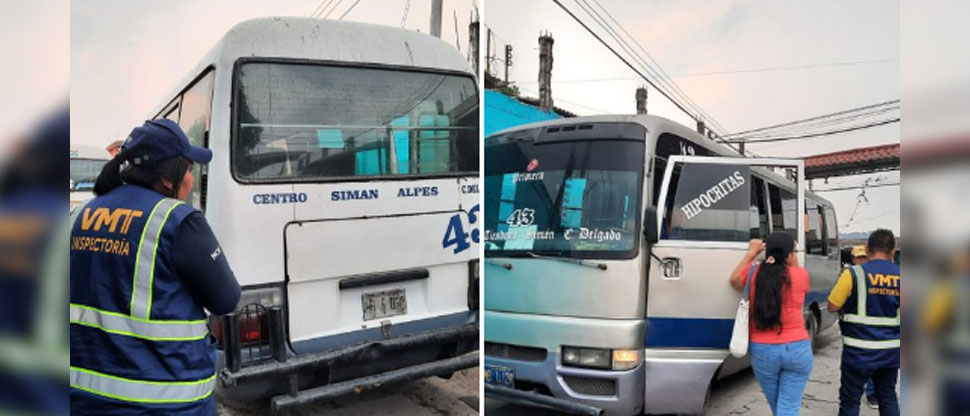 Multan a microbuseros que fueron captados peleando vía en pleno centro de San Salvador