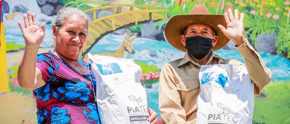 Productores agrícolas reciben paquetes para la siembra en el occidente del país