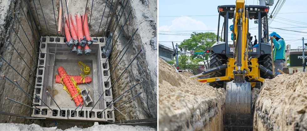 Avanza instalación de cableado subterráneo en la calle Rubén Darío