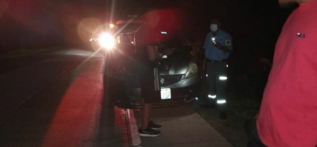 Carro y rastra impactan a una vaca en carretera a Santa Ana