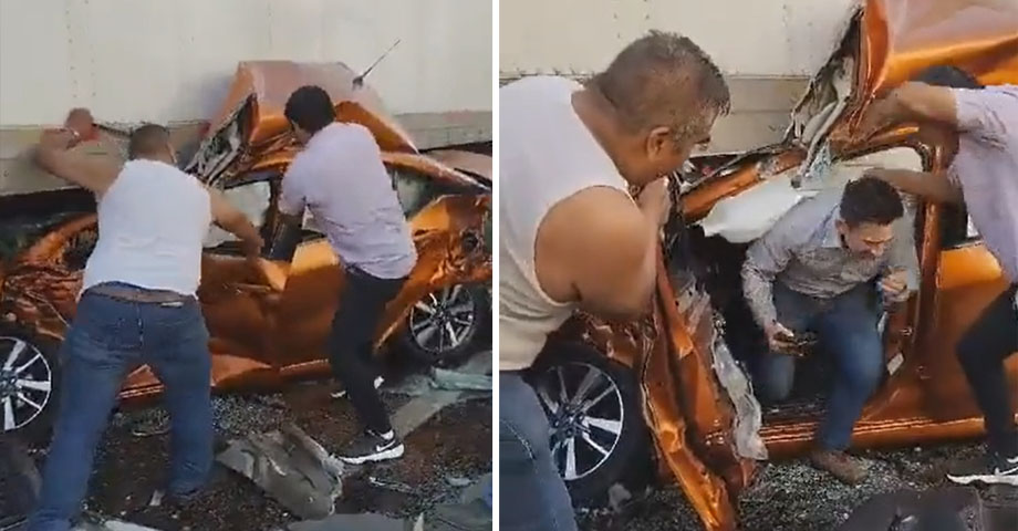 ¡Vivo de milagro! Hombre sufre aparatoso accidente y resulta ileso