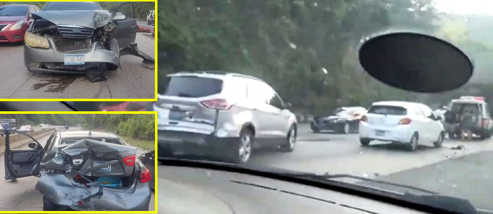 Reportan triple accidente de accidente de tránsito en carretera Los Chorros
