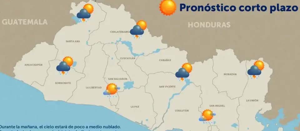 Pronostican lluvias dispersas para este jueves