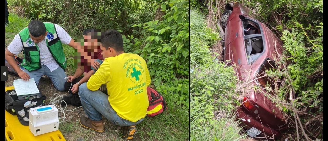 Conductor se salva de milagro tras accidentarse y caer en un barranco ...