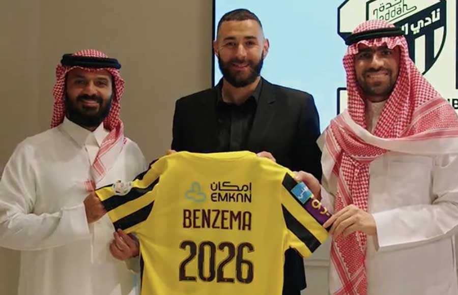 Benzema es presentado como nuevo jugador de Al-Ittihad de Arabia Saudita