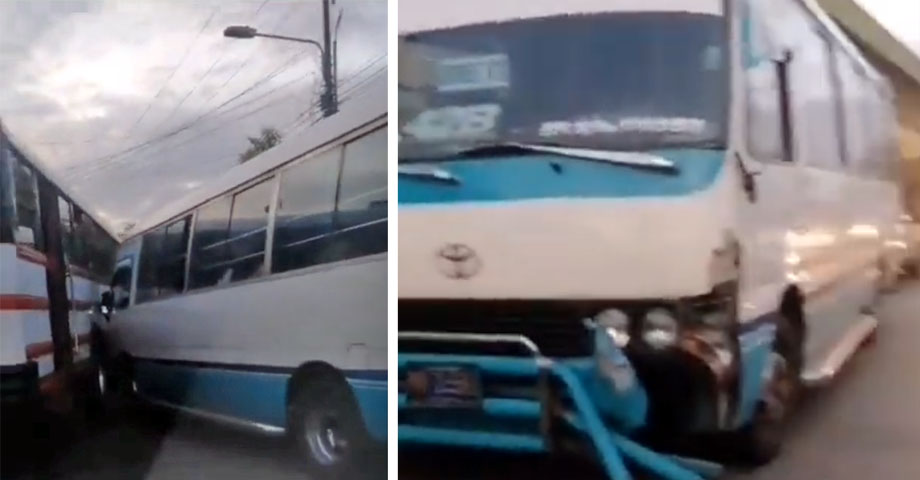 VIDEO | Denuncian nuevo caso de intolerancia; esta vez entre dos motoristas del transporte público