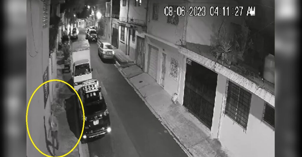 Cámaras captan a sujeto mientras hurta piezas de carros estacionados durante la madrugada | VIDEO