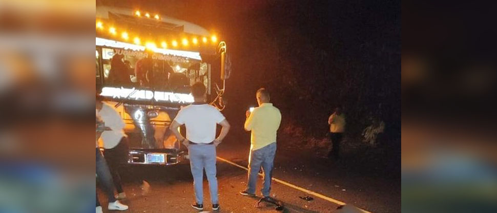 Motociclista muere al chocar frontalmente contra un autobús
