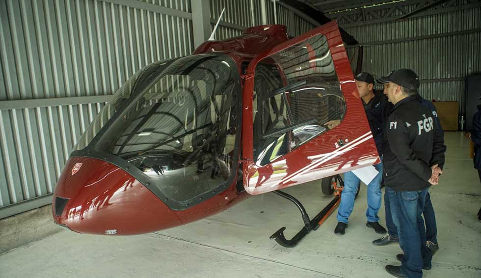 Confiscan helicóptero valorado en $1.3 millones a Alfredo Cristiani