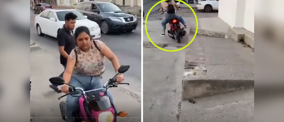 Nombran “conductora del año” a mujer que compró motocicleta y la destruyó en segundos
