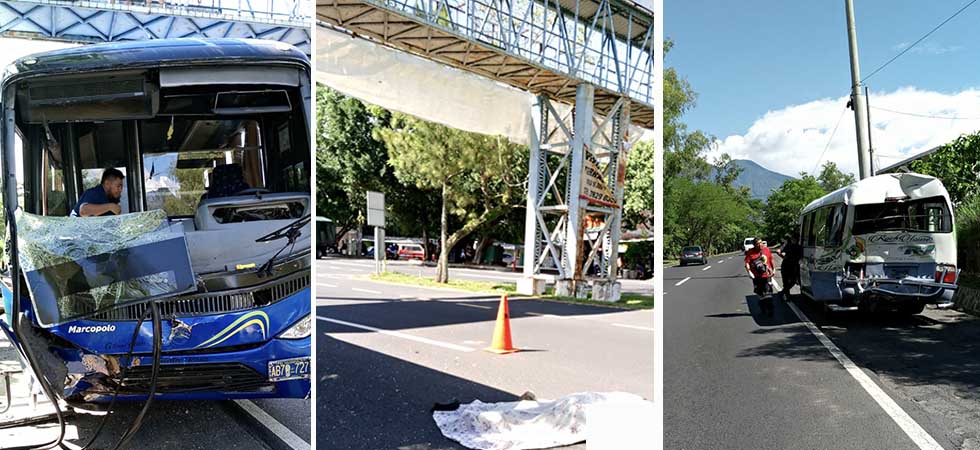 Persona fallece al ser atropellado debajo de una pasarela en Santo Domingo, San Vicente