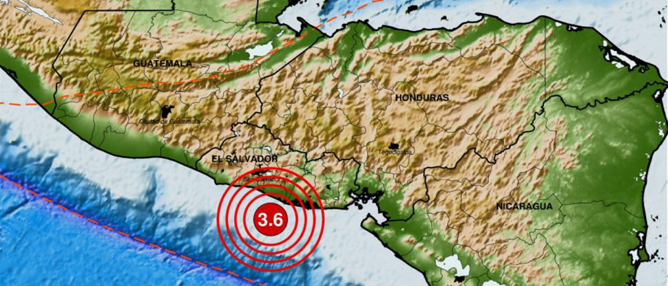 Sismo sacude parte del territorio salvadoreño, la tarde de este martes