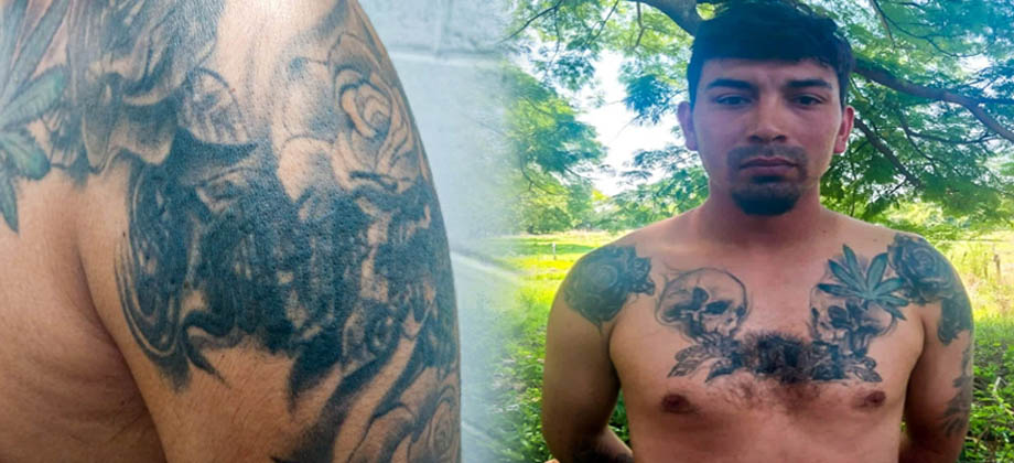 Capturan a pandillero de la MS-13 que intentó ocultarse los tatuajes