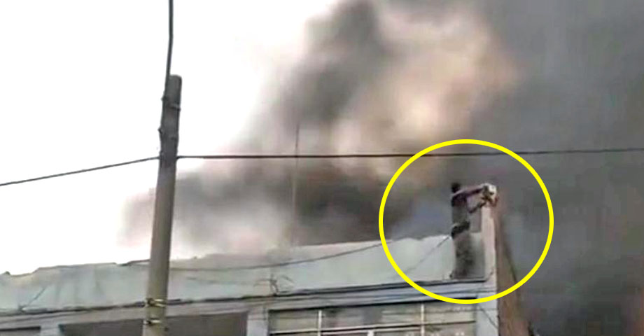 Joven arriesgo su vida para salvar a varios perritos de un voraz incendio