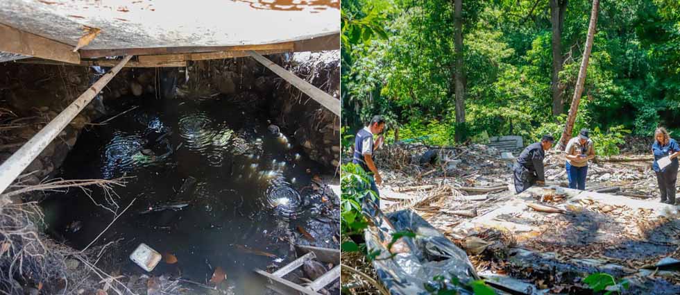 Inspeccionan empresa que trata aguas residuales en negocios de Tamanique sin contar con los permisos