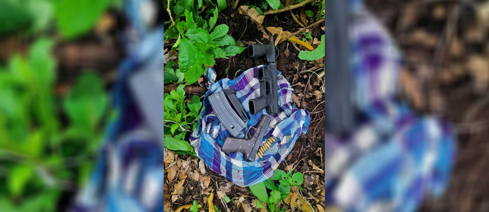 Hallan armas de fuego y cargadores en finca que frecuentaban mareros