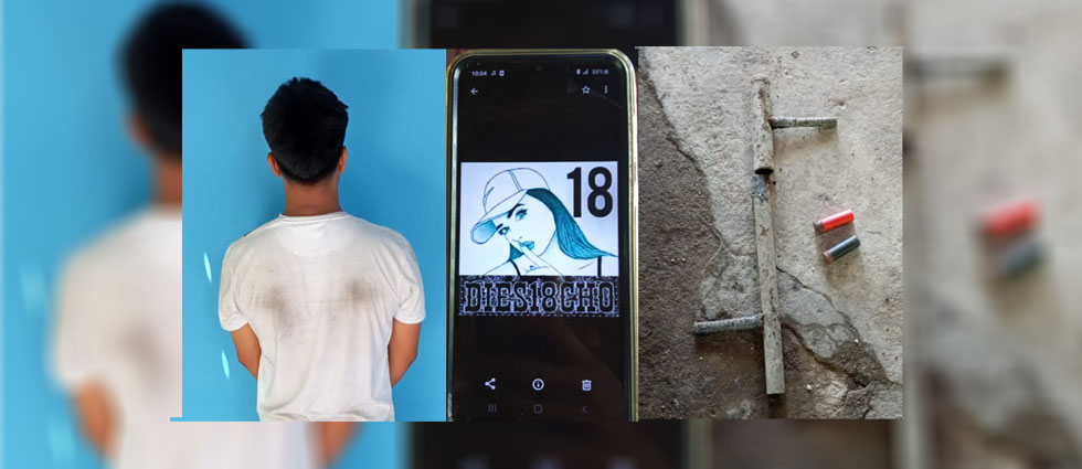 Privan de libertad a 18-S menor de edad tras incautarle un arma artesanal con cartuchos calibre 12