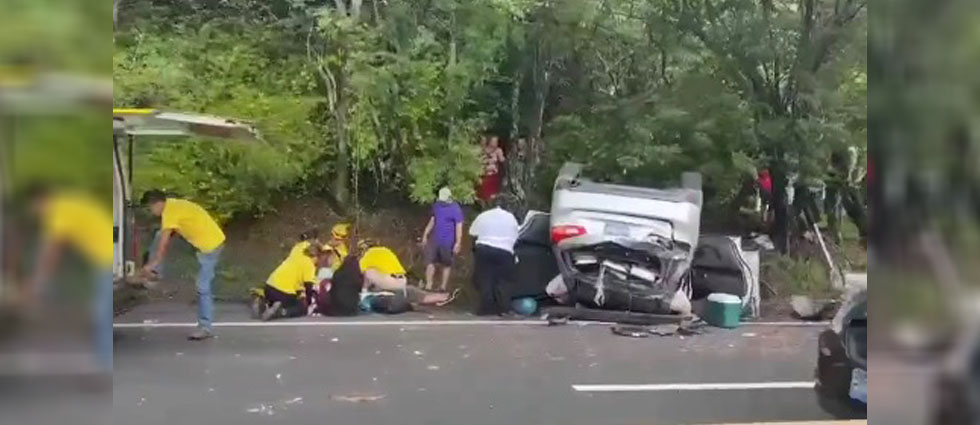 Reportan lesionados tras fuerte accidente en la avenida Jerusalén