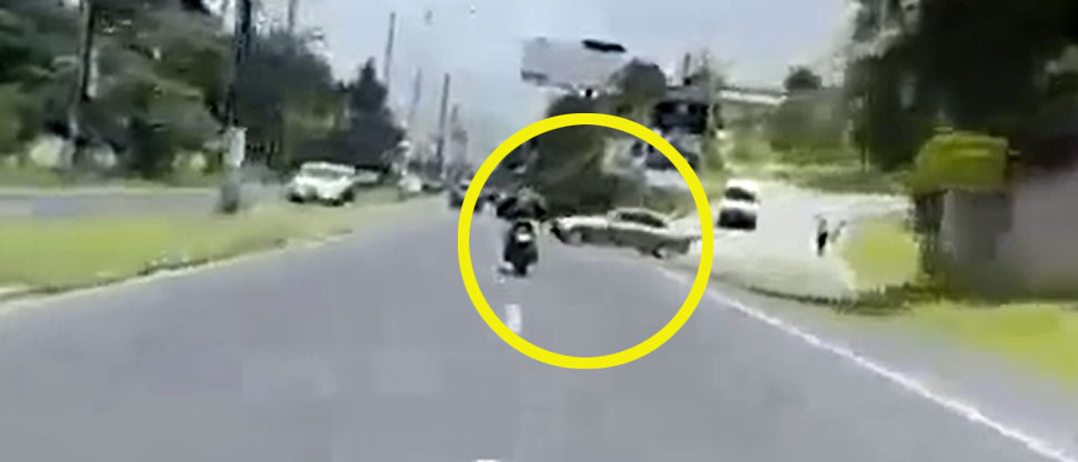 VIDEO: Mala maniobra de conductor casi termina en tragedia