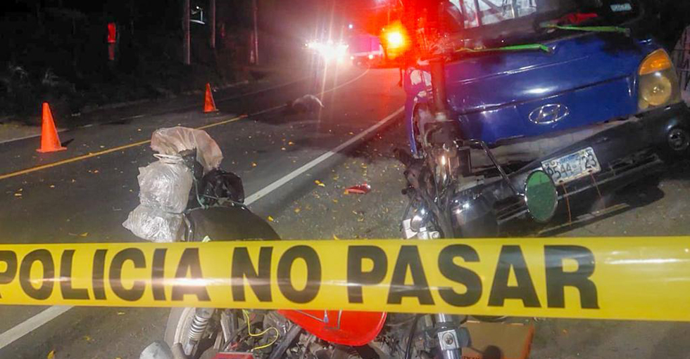 Motociclista fallece al ser impactado por camión en carretera a San Juan Opico, La Libertad
