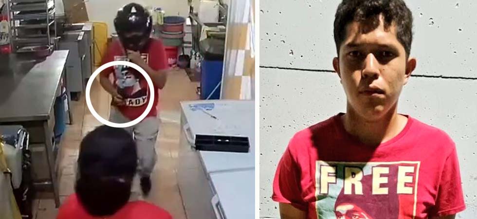Capturan a sujeto que fue captado por cámaras de seguridad robando en negocio de Santa Tecla