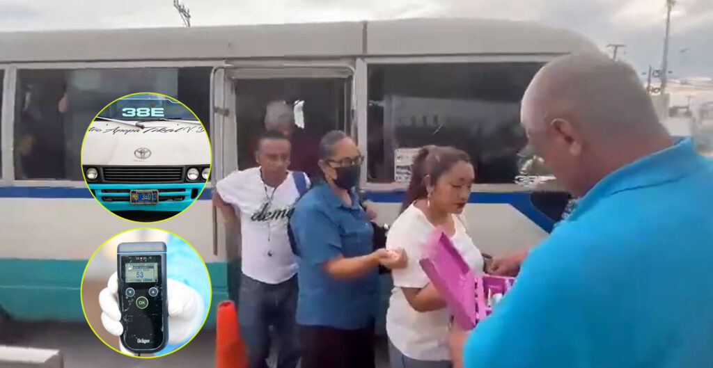 Pasajeros desconocían que el microbusero conducía ebrio, pero el VMT lo sorprendió
