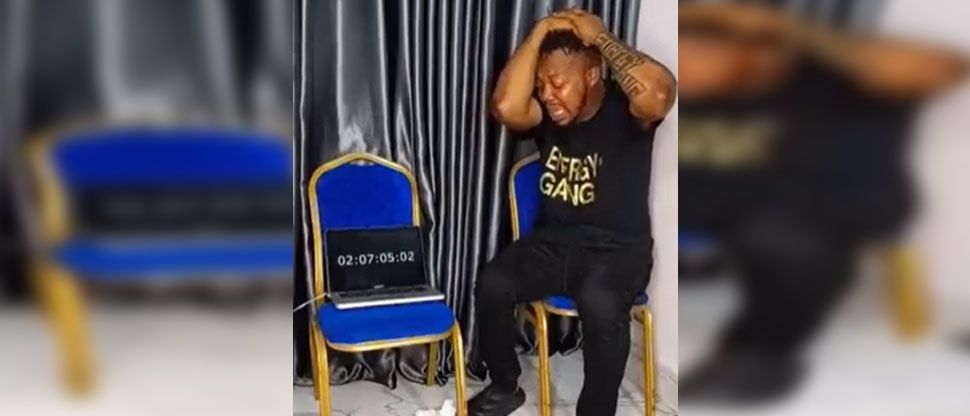 Hombre llora por siete días para romper un récord mundial y termina ciego