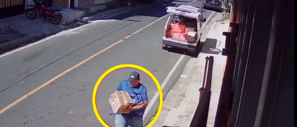 Denuncian a ladrón que en un descuido robó una caja con aceite automotriz en Sonsonate